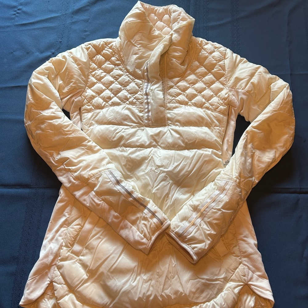 lululemon athletica Quilted Half-Zip Puffer Jacket — Cream - Picture 1 of 2